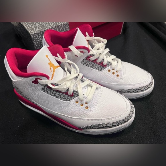 Nike Air Jordan 3 Retro Cardinal Red - Mens Sz 9 - Picture 2 of 10
